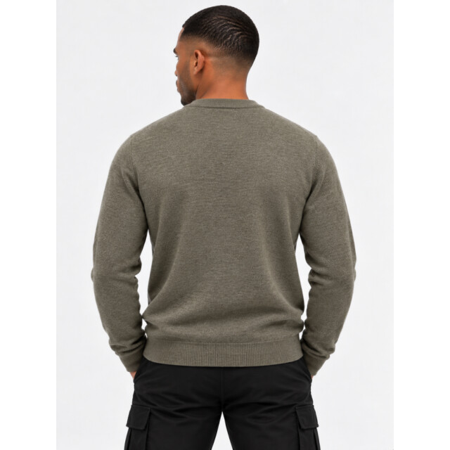 Lyle and Scott Kn2114v lamswool y356 heren trui Y356 Khaki/KN2114V Lamswool large