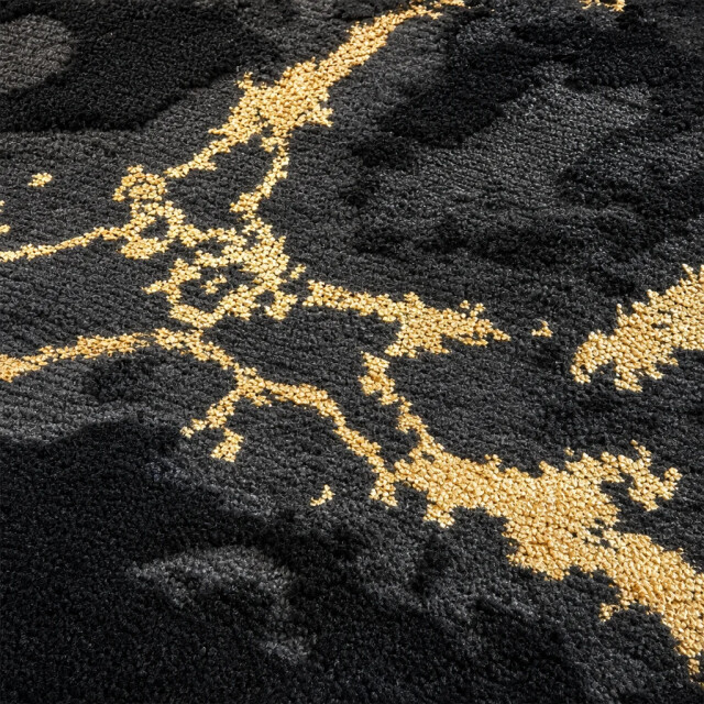 Muratap Fashion marmer laagpolig vloerkleed design tapijt goud- 240x330 cm 2870161 large