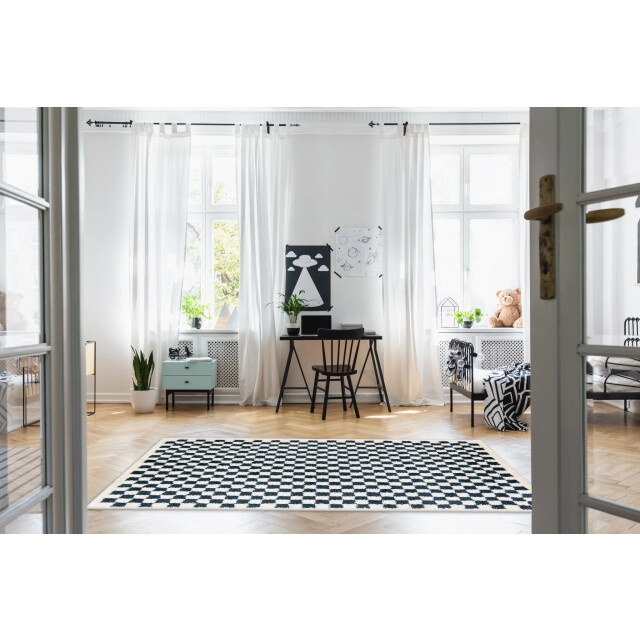 AFK Living Hoogpolig ruitmotief tapijt zacht en volumineus checkers 3695113 large