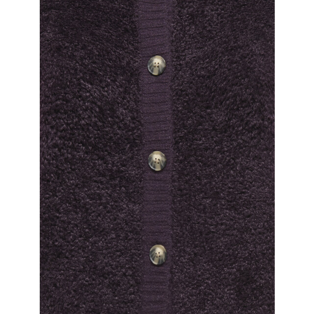 Jacqueline de Yong eira life s/l on button vest knt 15359800 plum perfect 06741.770.0028 large
