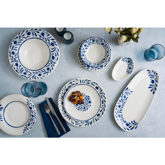 Bonna Serveerschaal lavis blue porselein 15x8.5 cm (140cc) set van 4 3696123 large