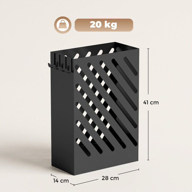 4goodz Paraplubak metaal parapluhouder met 4 haken 14x28x41 cm - 3696094 large