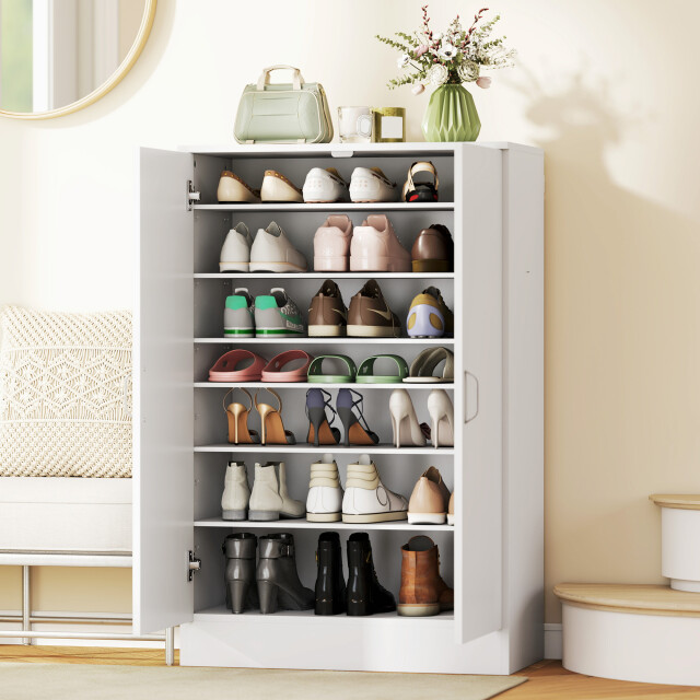 4goodz Grote schoenenkast 7 planken soft-close scharnieren voor 21 paar - 3696104 large