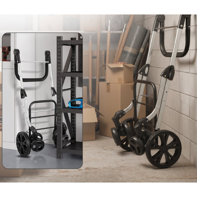 4goodz Boodschappentrolley 46 liter opvouwbare boodschappenwagen met koeltas - 3696093 large
