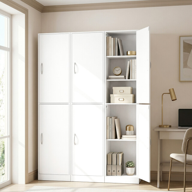 4goodz Moderne kast met 5 niveaus en verstelbare planken vrijstaande 3696112 large