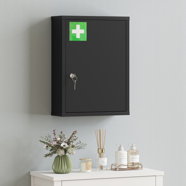 4goodz Medicijnkast voor wandmontage met slot 40x15x53 cm - 3696119 large