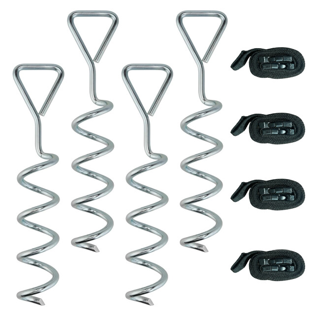 4goodz Trampoline grondankerschroef 4-delige set 32 cm spiraalvormige ankers 3696100 large