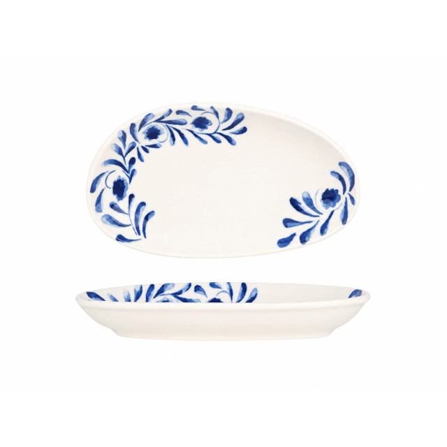 Bonna Serveerschaal lavis blue porselein 25x14 cm (380cc) set van 2 3696125 large