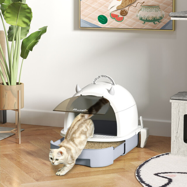 4goodz Kattenbak met deksel en met schep - 3696097 large