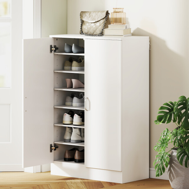 4goodz Grote schoenenkast 7 planken soft-close scharnieren voor 21 paar - 3696104 large