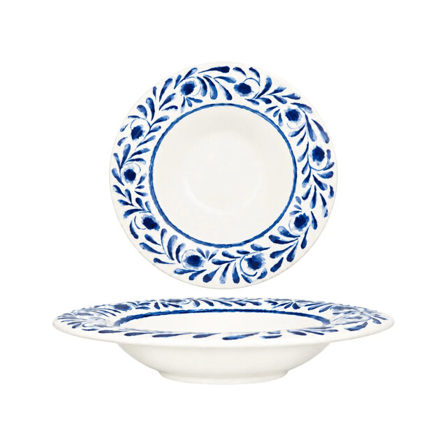 Bonna Pastabord lavis blue porselein 28 cm (490cc) set van 2 3696116 large