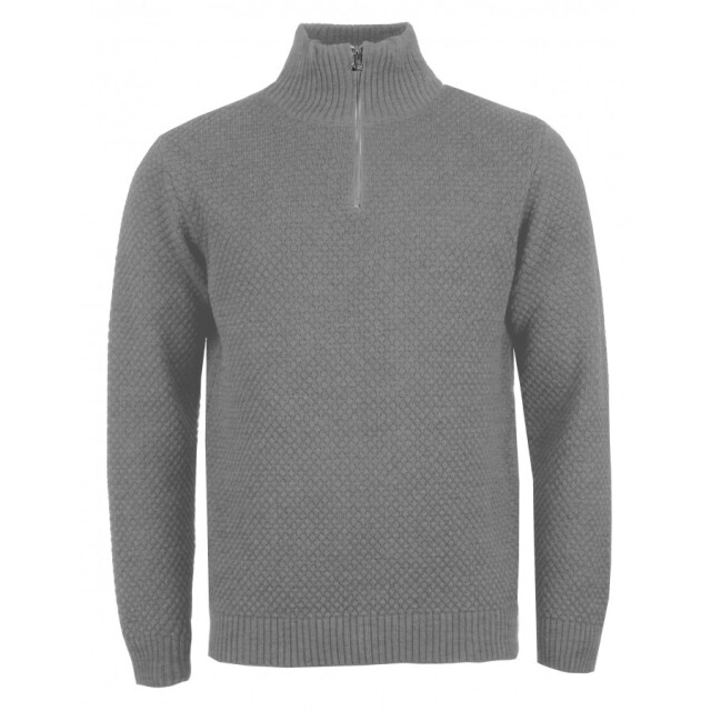 Kronstadt Ks3000015 ksdev half zip 913 lt. grey mix heren trui 913 Lt. Grey  Mix/KS3000015 KSDEV Half Zip large