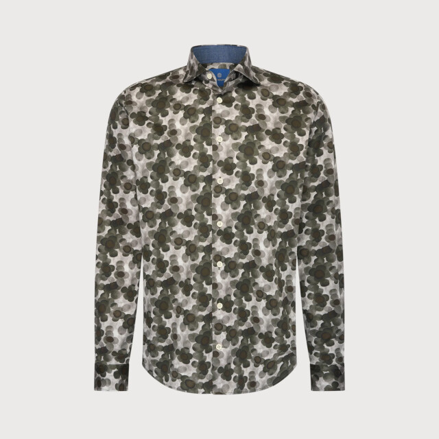 Blue Industry All-over bloemenprint overhemd | 6204.62-ARMY large