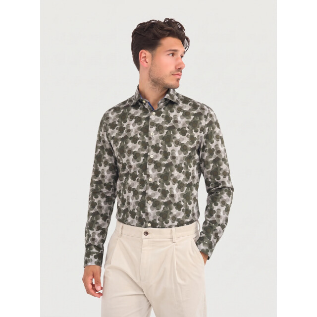 Blue Industry All-over bloemenprint overhemd | 6204.62-ARMY large
