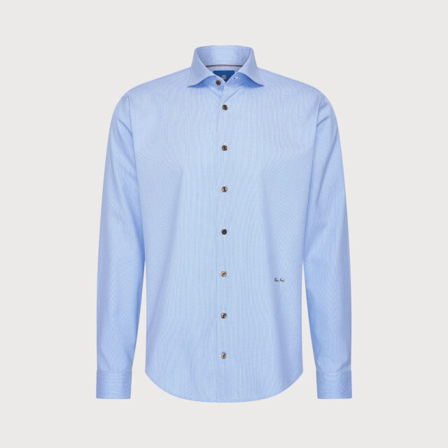 Blue Industry Dessin overhemd met logo | 6211.62-BLUE large
