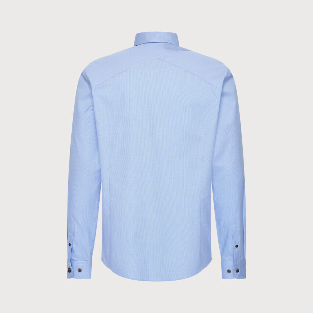 Blue Industry Dessin overhemd met logo | 6211.62-BLUE large