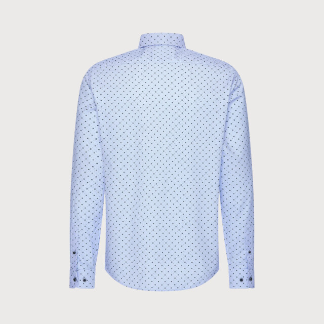 Blue Industry Geometrisch microdessin overhemd | 6205.62-BLUE large
