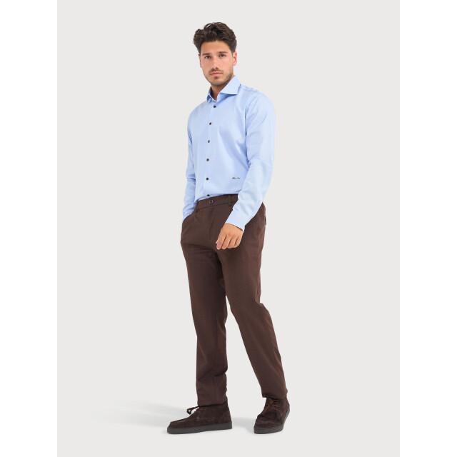 Blue Industry Dessin overhemd met logo | 6211.62-BLUE large