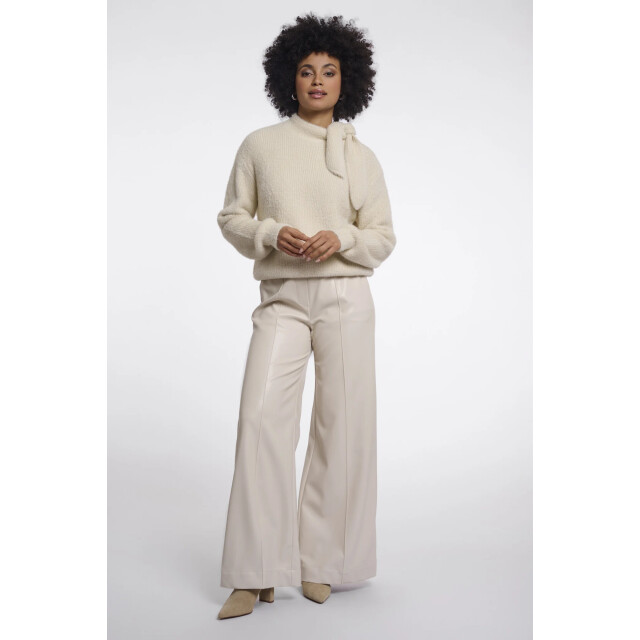 Rino & Pelle Griselda.5002612 rino en pelle pullover with bowtie neckline birch Griselda.5002612 Birch large
