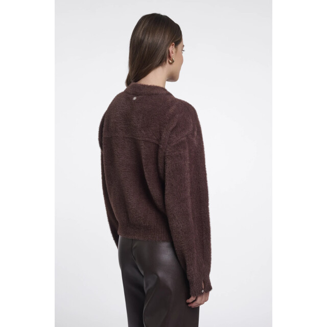 Rino & Pelle Bento.5002612 rino en pelle short cardigan with zipper closure coffee roast Bento.5002612 Coffee roast large