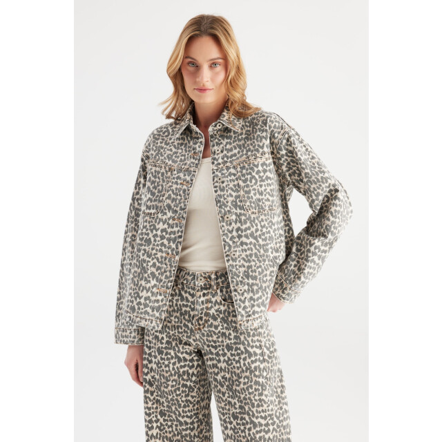 C.O.J. Denim Spijkerjasje tamara leopard Tamara - Leopard large