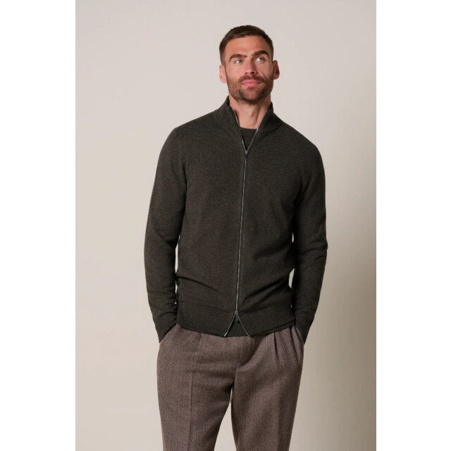 Profuomo Ppxj30013e cardigan full zip brown PPXJ30013E large