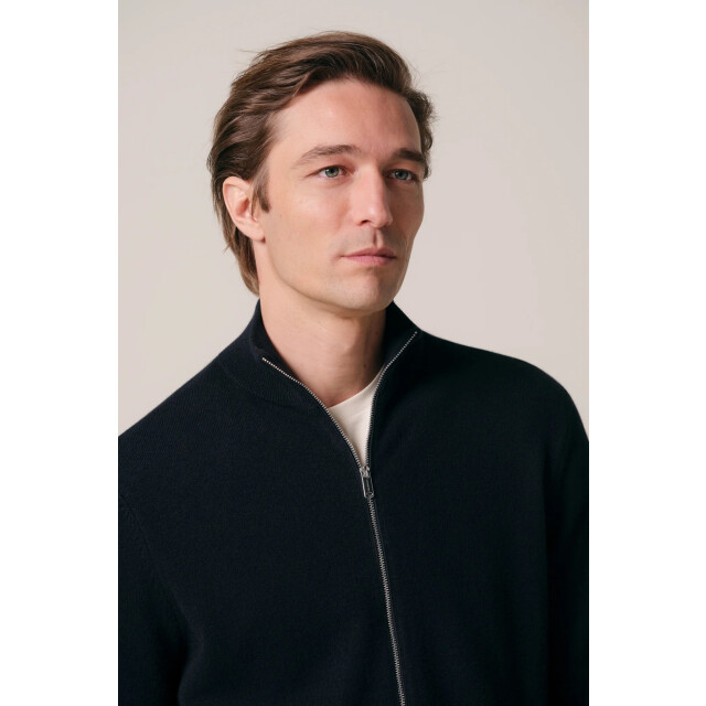 Profuomo Ppxj30013a cardigan full zip navy PPXJ30013A large