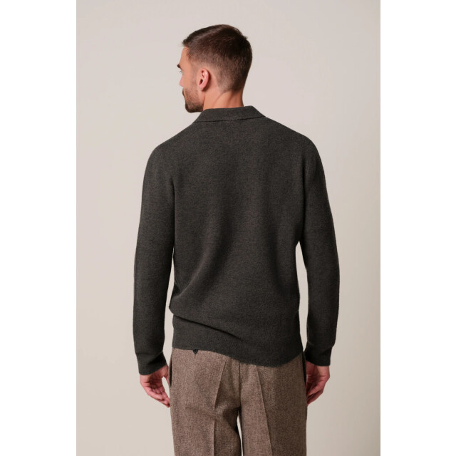 Profuomo Ppxj30041e polo long sleeve dark brown PPXJ30041E large