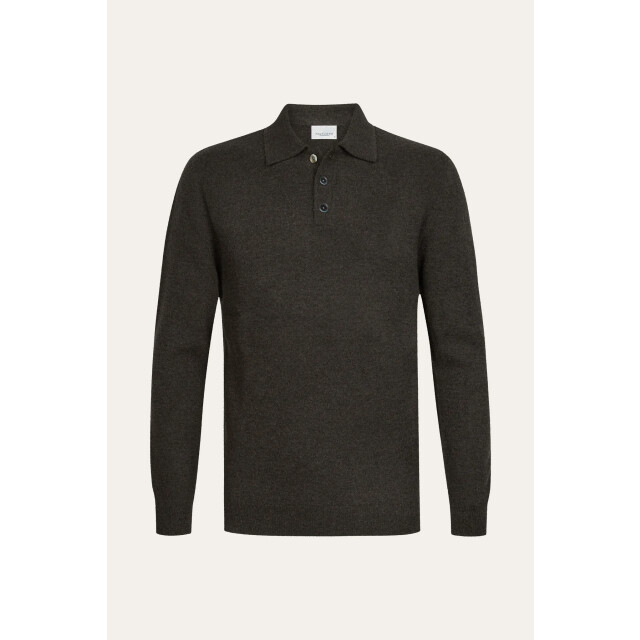Profuomo Ppxj30041e polo long sleeve dark brown PPXJ30041E large