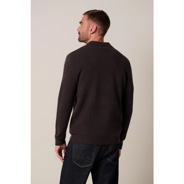 Profuomo Ppxj30041g polo long sleeve aubergine PPXJ30041G large