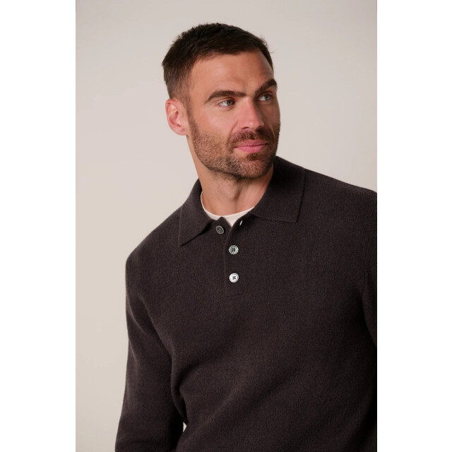 Profuomo Ppxj30041g polo long sleeve aubergine PPXJ30041G large
