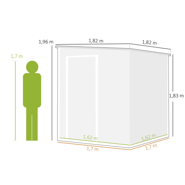 4goodz Tuinschuur houtlook met slot raam ventilatie vloer - 3701358 large