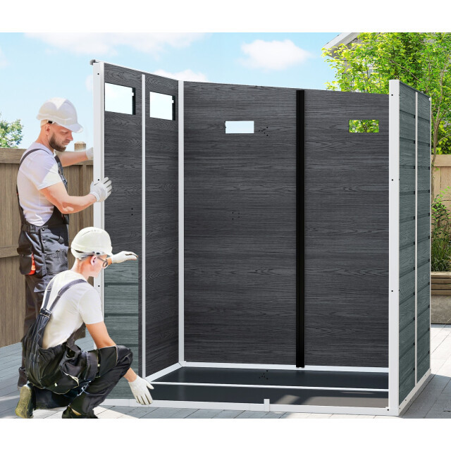 4goodz Tuinschuur houtlook met slot raam ventilatie vloer - 3701358 large