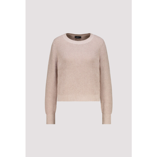 Monari  basic knitted jumper with lurex 810129 590 cappuccino 06712.882.0024 large