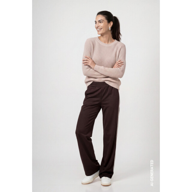 Monari  basic knitted jumper with lurex 810129 590 cappuccino 06712.882.0024 large