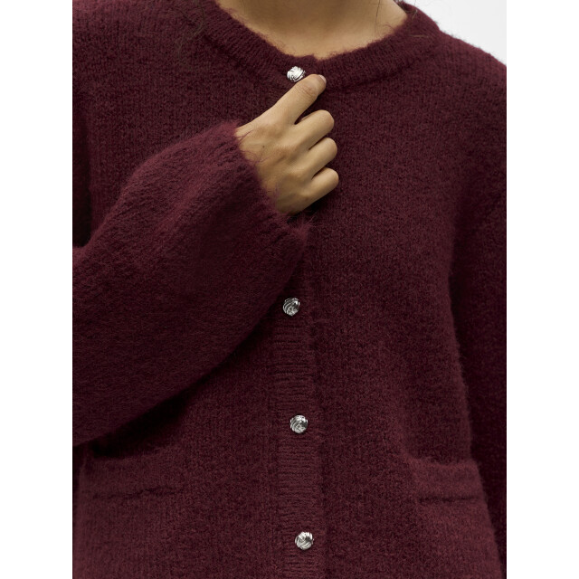 Object Saggia gebreid vest met ronde hals 23046886 large