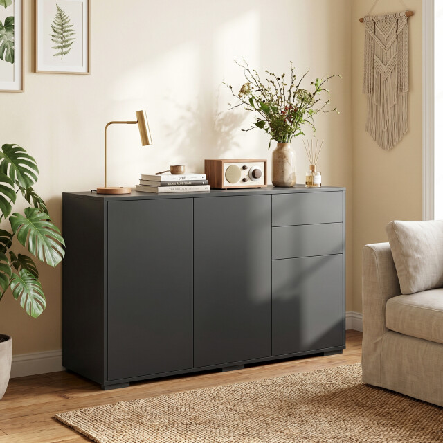 4goodz Kommode dressoir – 2 lades push-click 117x36x74 cm - 3704109 large