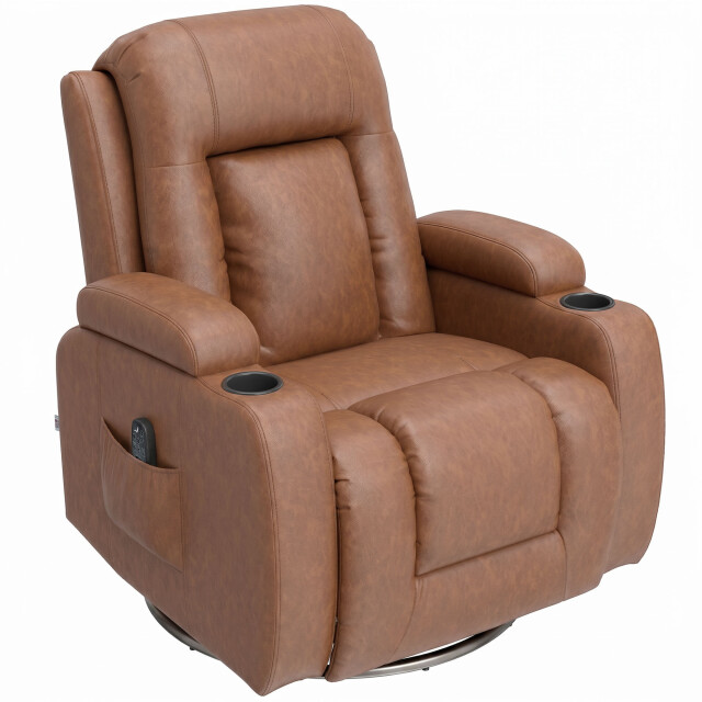 4goodz Massagestoel met warmtefunctie draaibare schommelstoel met voetensteun 3704110 large