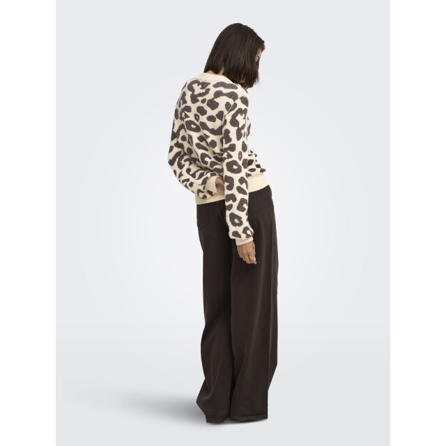 Jacqueline de Yong lorraine animal l/s pullover knt 15292890 brulee 06712.198.0277 large