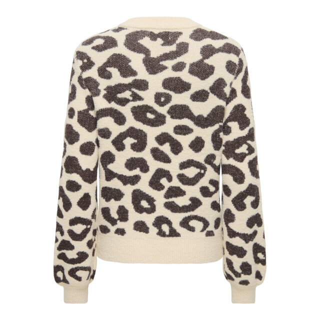 Jacqueline de Yong lorraine animal l/s pullover knt 15292890 brulee 06712.198.0277 large