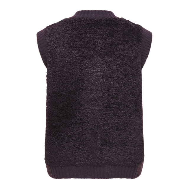 Jacqueline de Yong eira life s/l on button vest knt 15359800 plum perfect 06741.770.0028 large