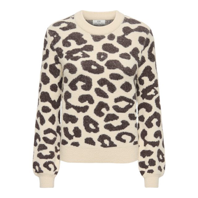 Jacqueline de Yong lorraine animal l/s pullover knt 15292890 brulee 06712.198.0277 large
