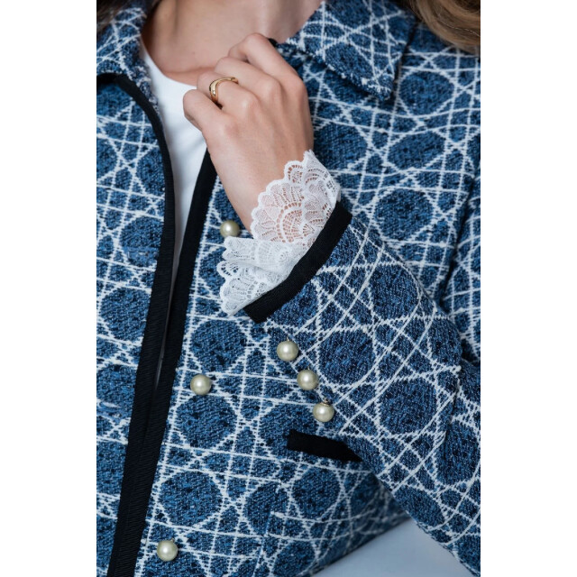 Geisha 65519-10 815 jacket tweed indigo/navy 65519-10 815 large