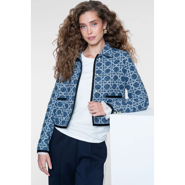 Geisha 65519-10 815 jacket tweed indigo/navy 65519-10 815 large