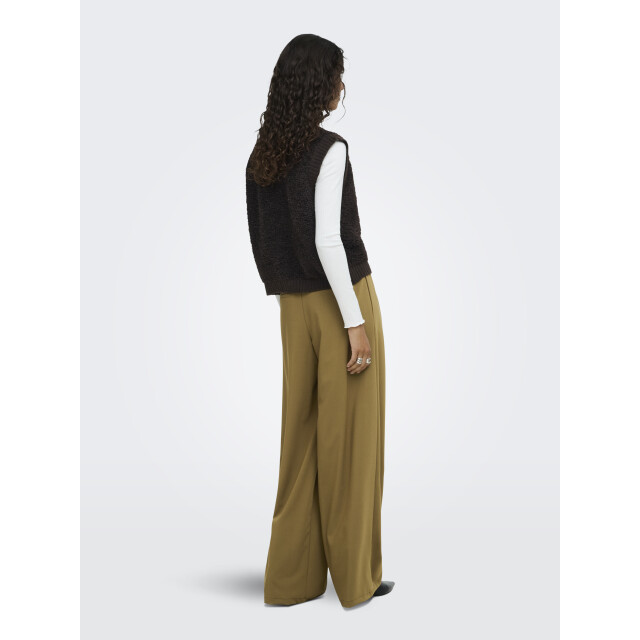 Jacqueline de Yong eira life s/l on button vest knt 15359800 chocolate torte 06741.880.0009 large