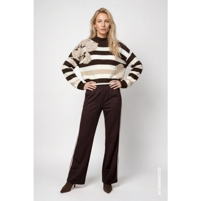 Monari  knitted jumper with a soft texture 809933 593 cappuccino melange 06712.882.0023 large
