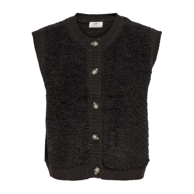 Jacqueline de Yong eira life s/l on button vest knt 15359800 chocolate torte 06741.880.0009 large