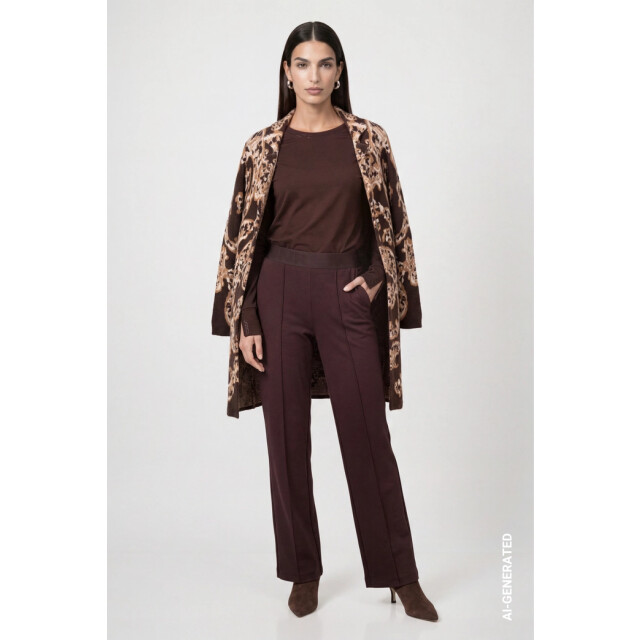 Monari  long sleeve shirt with rihinestone details 810053 567 black coffee 06012.882.0005 large