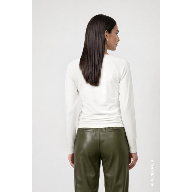 Monari  basic long-sleeve shirt 810029 102 off-white 06012.112.0027 large