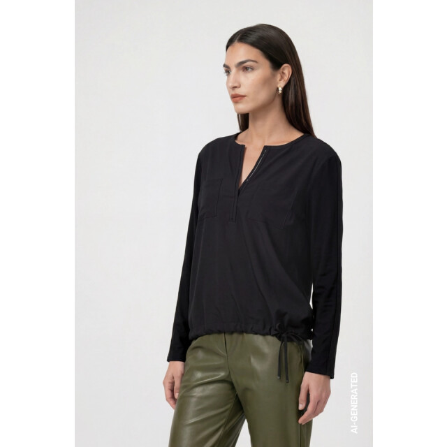 Monari  blouse with jewelry 810104 999 black 06615.990.0078 large